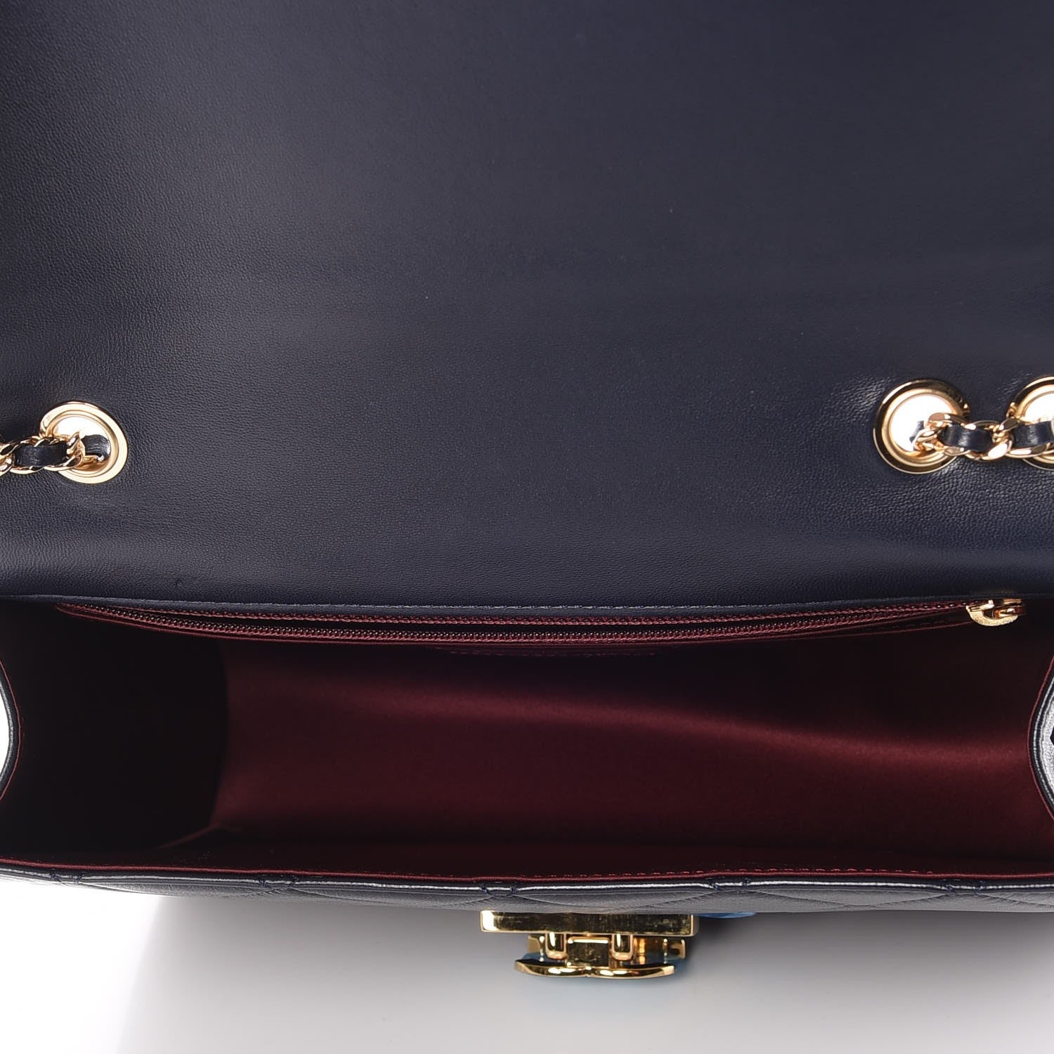 Chanel Lambskin Quilted Medium Golden Class Flap Marine 5 of 8