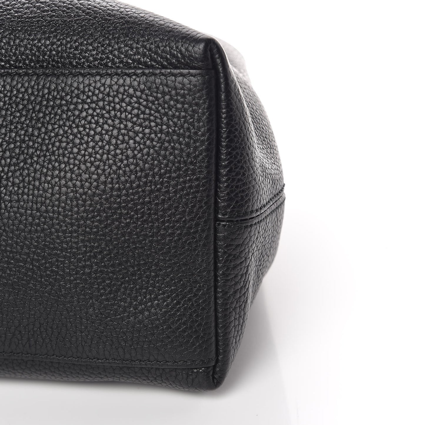 Pebbled Calfskin Medium Soho Chain Shoulder Bag Black