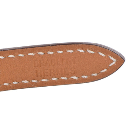 Hermes Stainless Steel Swift 16mm Medor Double Tour Quartz Watch Etoupe 9 of 11