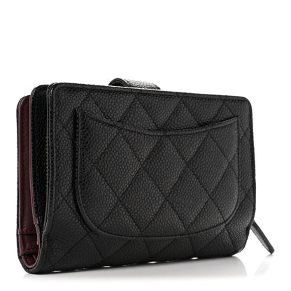 Chanel Caviar Quilted Zipped Pocket Wallet Black 3 of 10