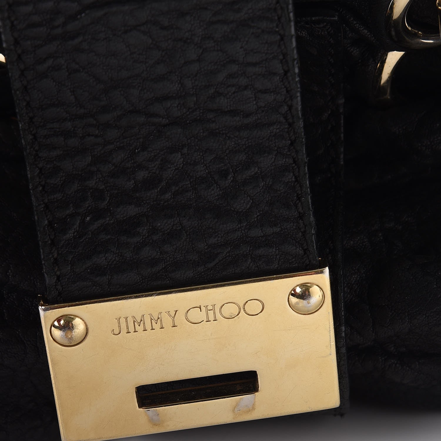 Jimmy Choo Grainy Calfskin Rio Oversized Clutch Bag Black 7 of 14