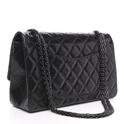 Chanel Glazed Calfskin Quilted 2.55 Reissue 226 Flap So Black 3 of 12