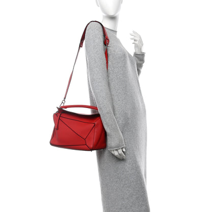 Loewe Calfskin Medium Puzzle Bag Scarlet 2 of 15