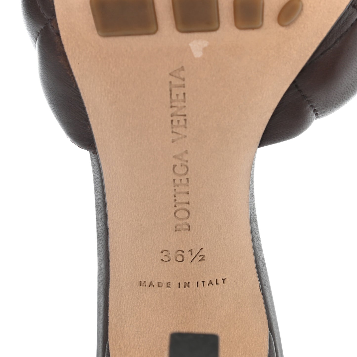 Nappa Matelasse Padded Mule Sandals 36.5 Chocolate