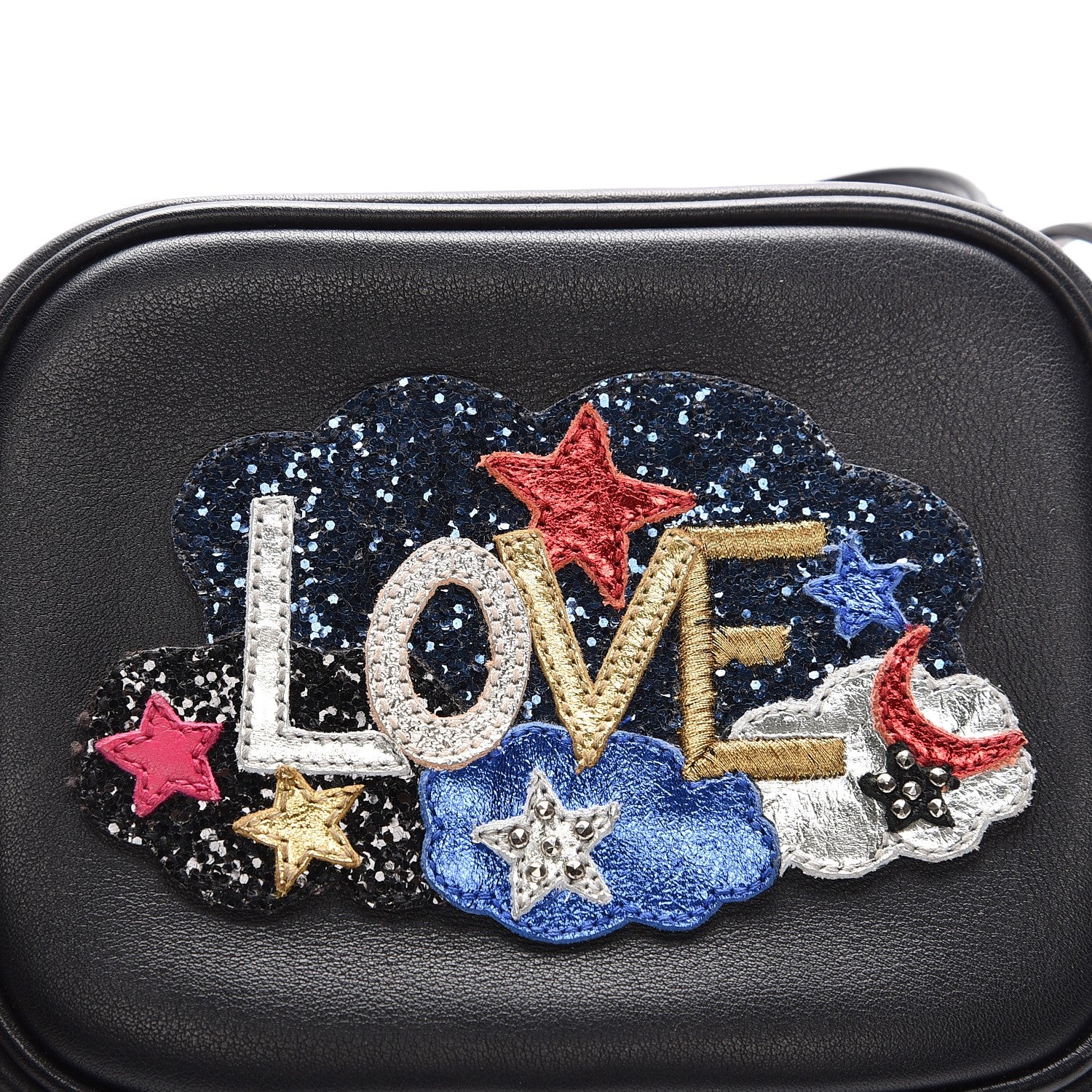 Saint Laurent Calfskin Love Patchwork Blogger Bag Black 7 of 7