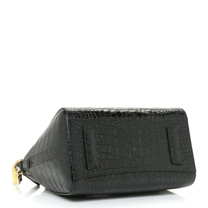 Givenchy Calfskin Crocodile Embossed Small Antigona Black 4 of 13