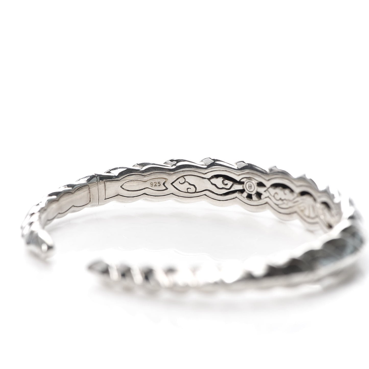 Sterling Silver Slim Legends Naga Dragon Scale Flex Cuff Bracelet