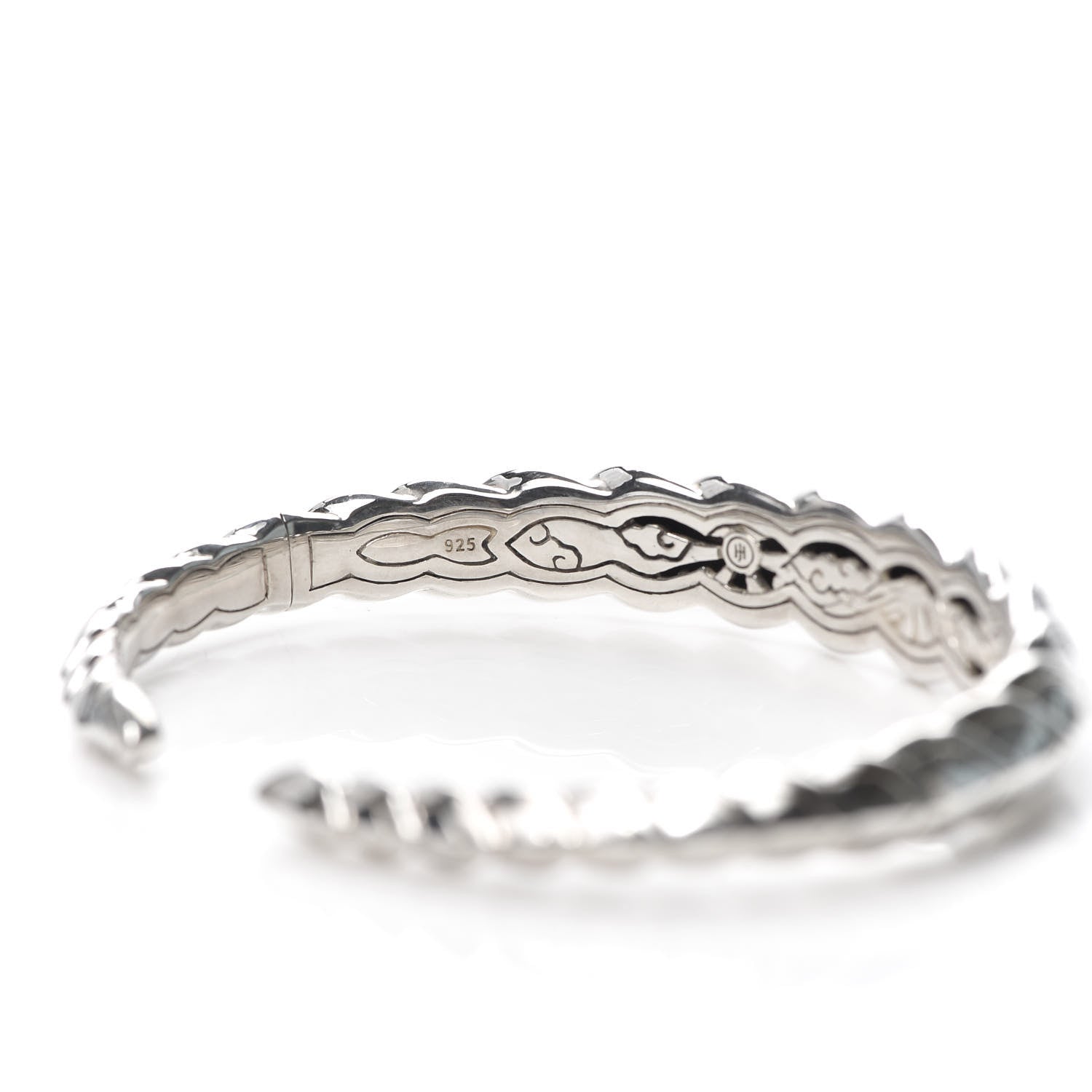 John Hardy Sterling Silver Slim Legends Naga Dragon Scale Flex Cuff Bracelet 4 of 5