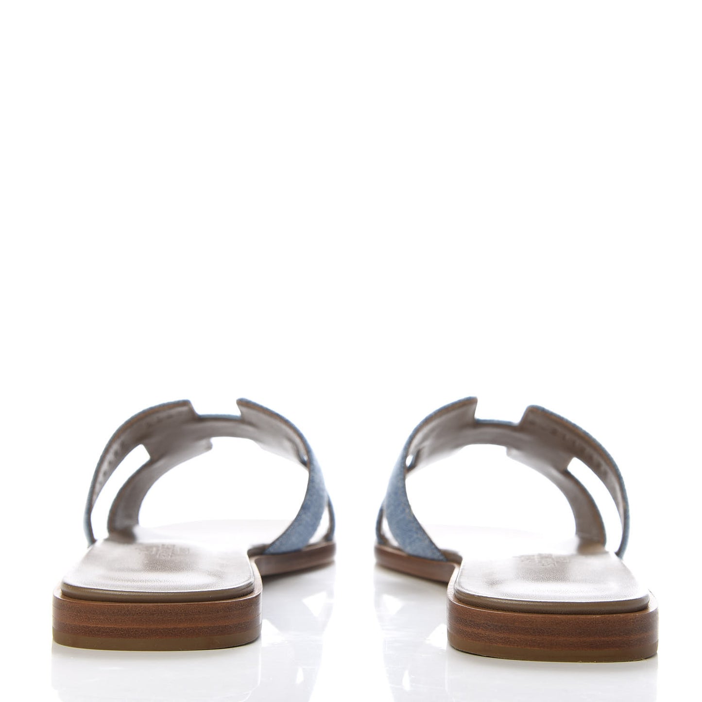 Denim Canvas Oran Sandals 35 Bleu Clair