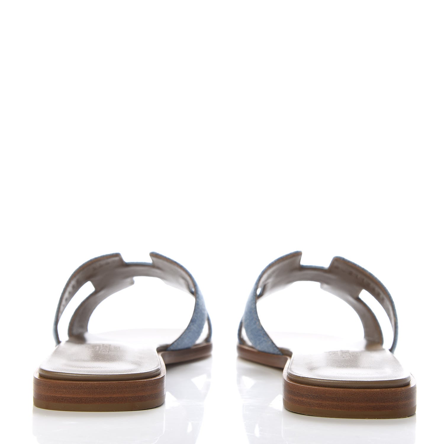 Hermes Denim Canvas Oran Sandals 35 Bleu Clair 4 of 9