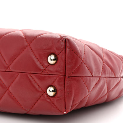 Chanel Calfskin Quilted In the Business North South Tote Red 12 of 13