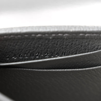 Gucci GG Supreme Monogram Textured Dollar Calfskin Phone Crossbody Bag Grey Black Graphite Grey 7 of 12
