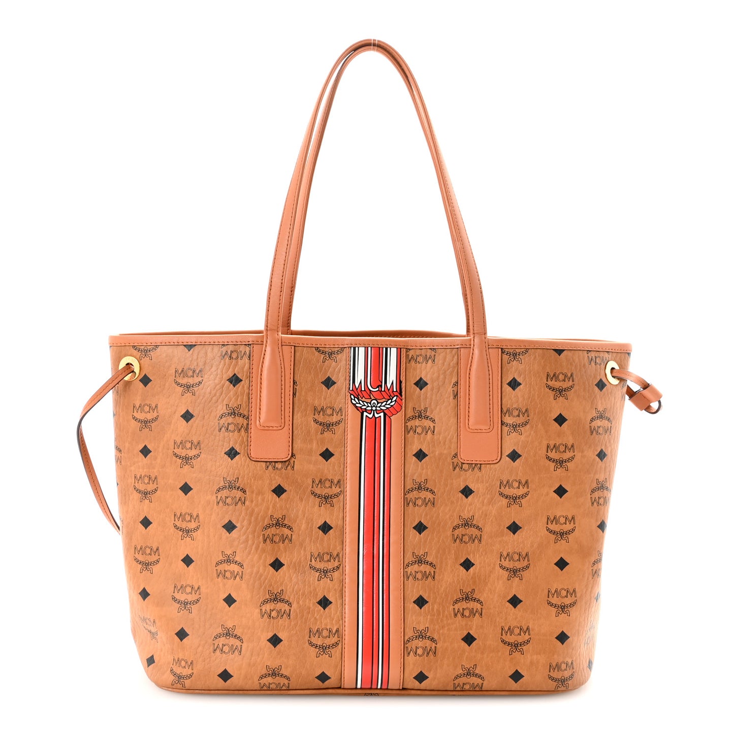 Visetos Medium Liz Reversible Shopper Tote Cognac