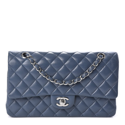 Chanel Lambskin Quilted Medium Double Flap Blue 1 of 11