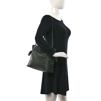 Loewe Calfskin Flamenco Knot Clutch Vintage Khaki 2 of 12