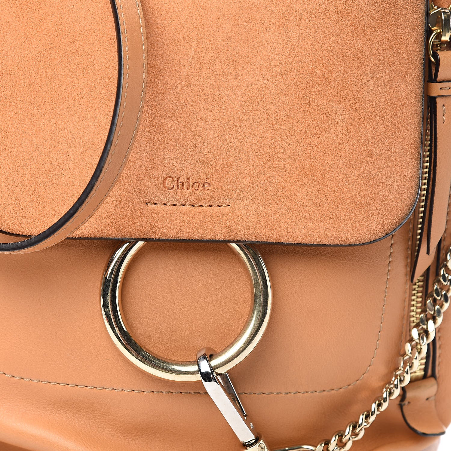 Chloe Suede Calfskin Small Faye Backpack Blushy Pink 11 of 11