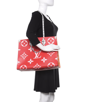 Louis Vuitton Monogram Giant Onthego GM Rouge Rose 2 of 11