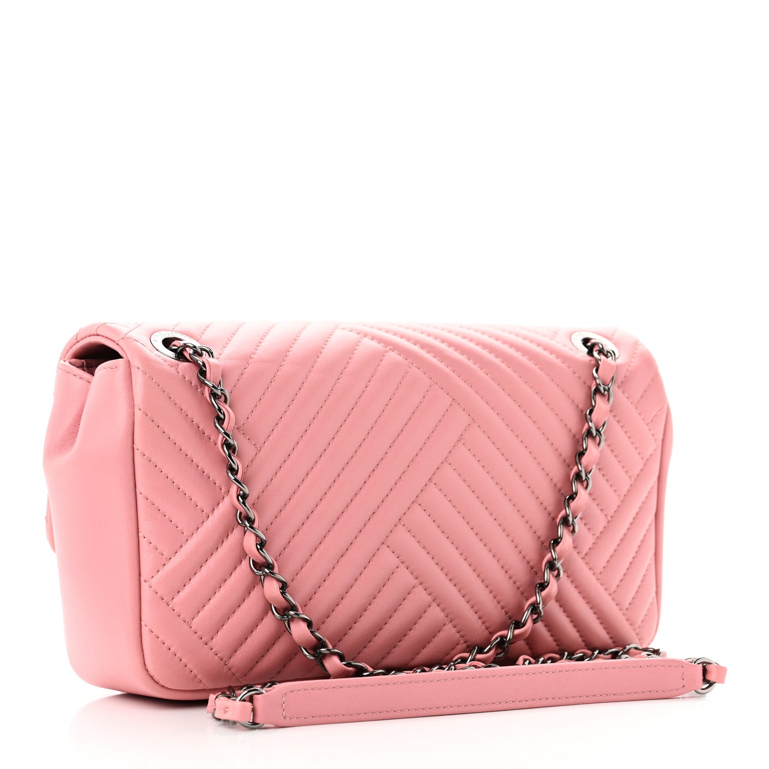 Chanel Lambskin Quilted Medium CC Crossing Flap Pink 3 of 11