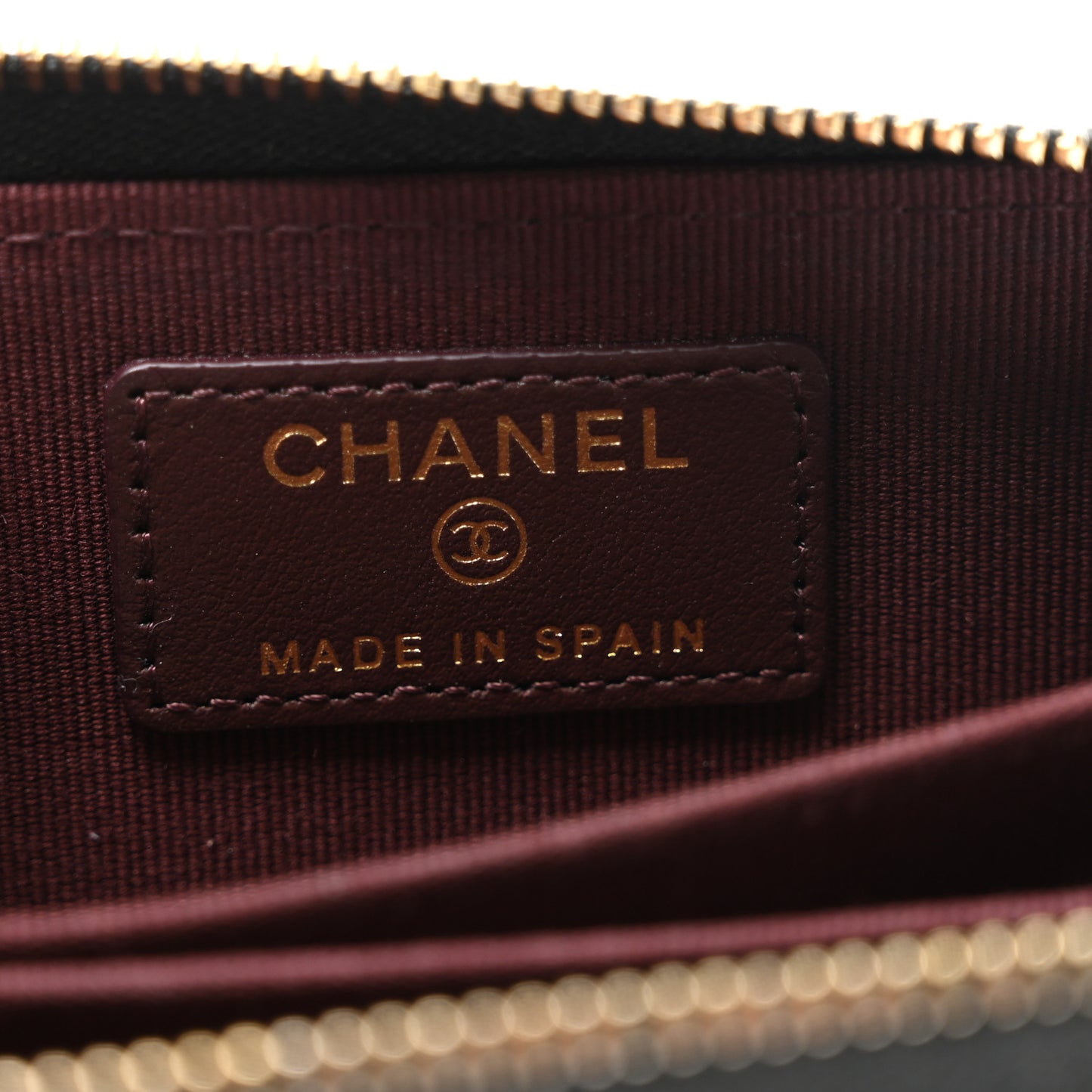 Caviar Quilted Classic Zipped Coin Purse Black