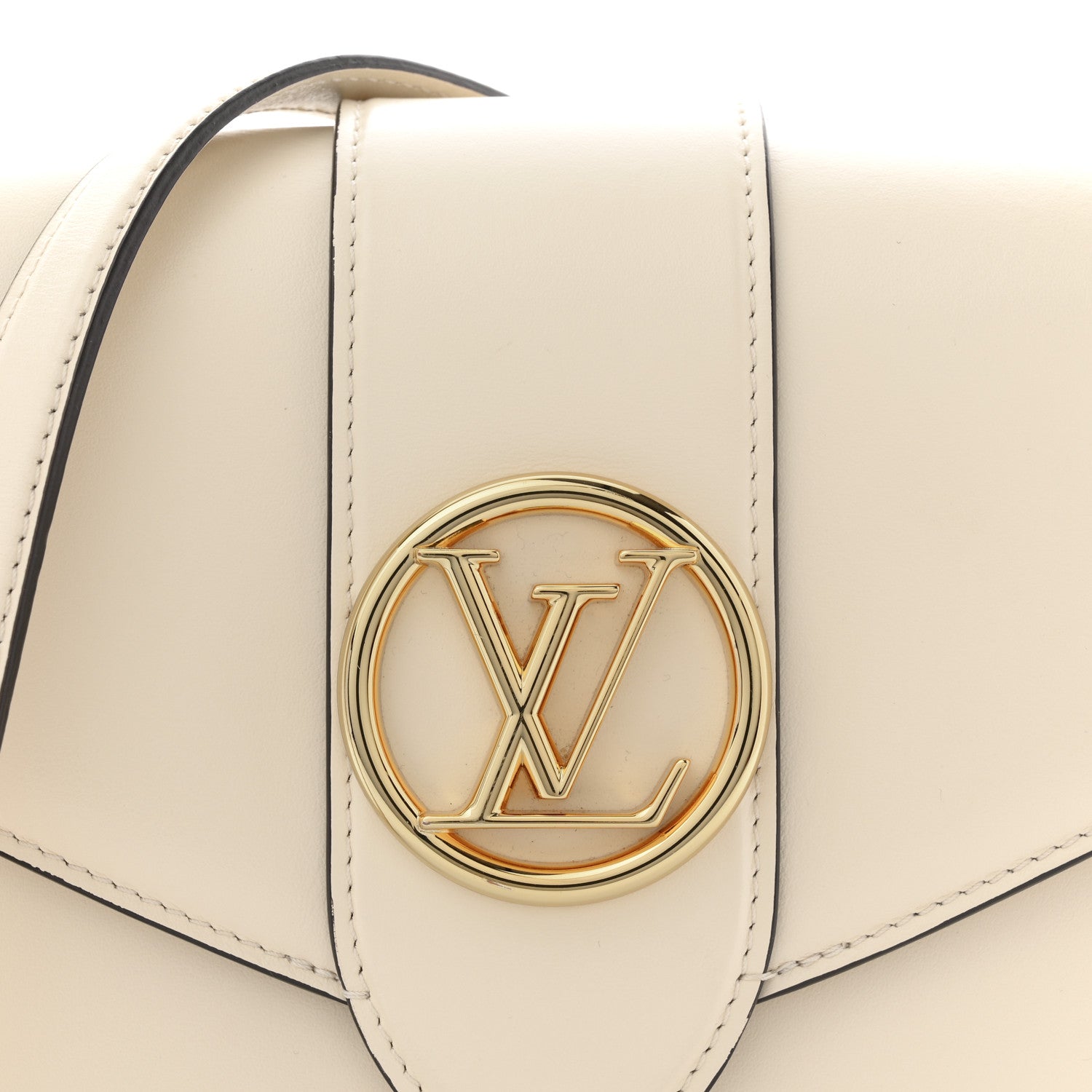 Louis Vuitton Smooth Calfskin LV Pont 9 Cream 7 of 9