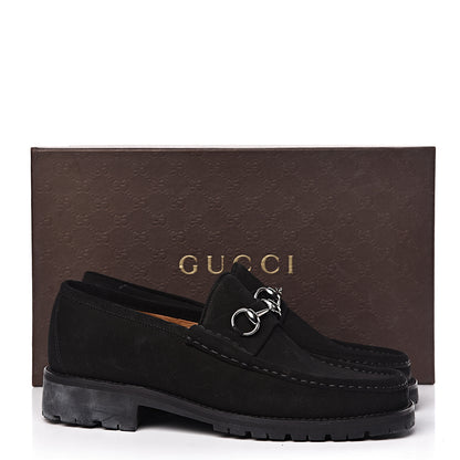 Gucci Suede Mens Horsebit Loafers 8.5 Black 13 of 13