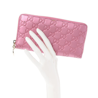 Gucci Metallic Soft Guccissima Heart Zip Around Wallet Fresia Rose 2 of 10