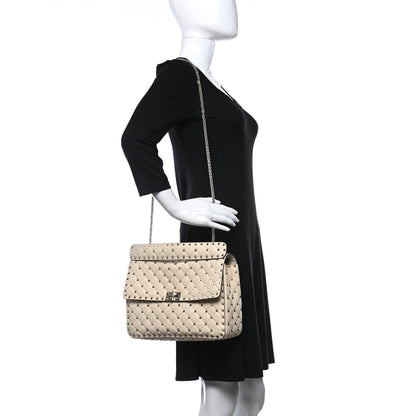 Valentino Garavani Nappa Maxi Rockstud Spike Shoulder Bag Light Ivory 2 of 8