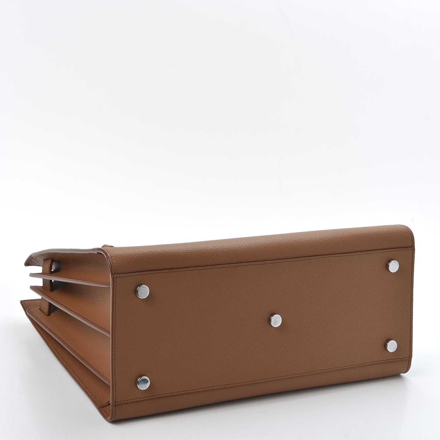 Grained Calfskin Small Sac de Jour Cognac