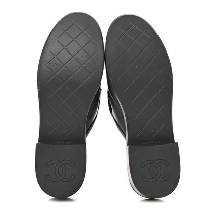 Chanel Lambskin Quilted CC Turnlock Mules 37.5 Grey 6 of 13