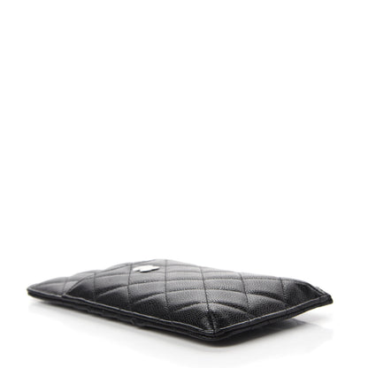 Chanel Caviar Quilted Classic Flat Wallet Pouch Black 4 of 8