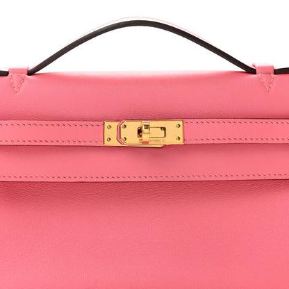Hermes Swift Kelly Pochette Clutch Rose Azalee 8 of 14