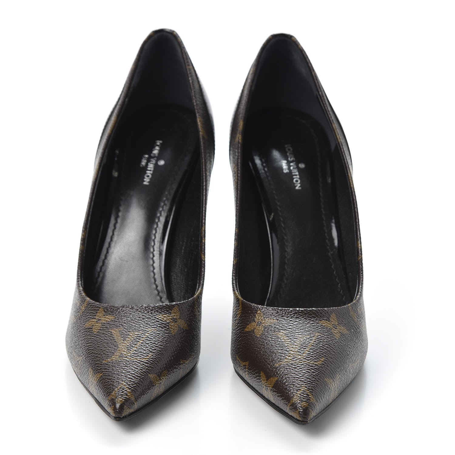 Louis Vuitton Monogram Cherie Pumps 37.5 Black 3 of 10