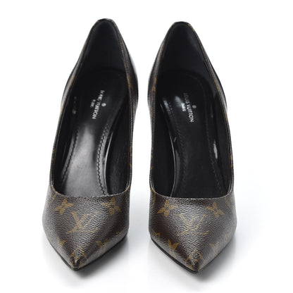 Louis Vuitton Monogram Cherie Pumps 37.5 Black 3 of 10