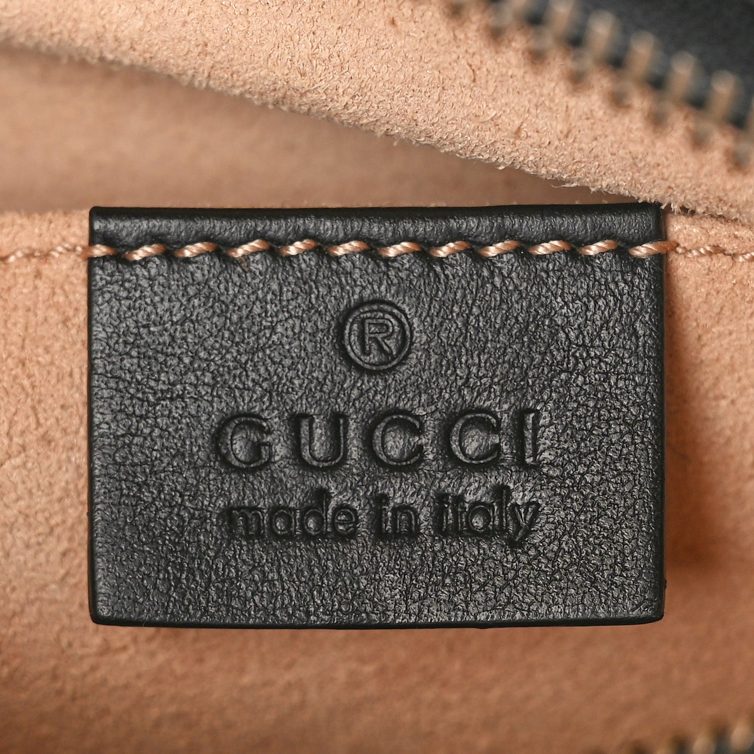 Gucci Calfskin Matelasse Mini GG Marmont Chain Shoulder Bag Black 6 of 10