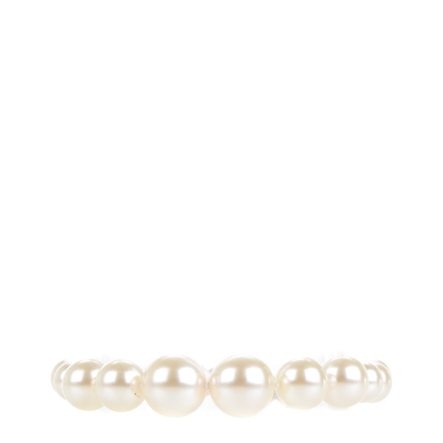 Chanel Baguette Crystal Pearl CC Bracelet Gold 3 of 4