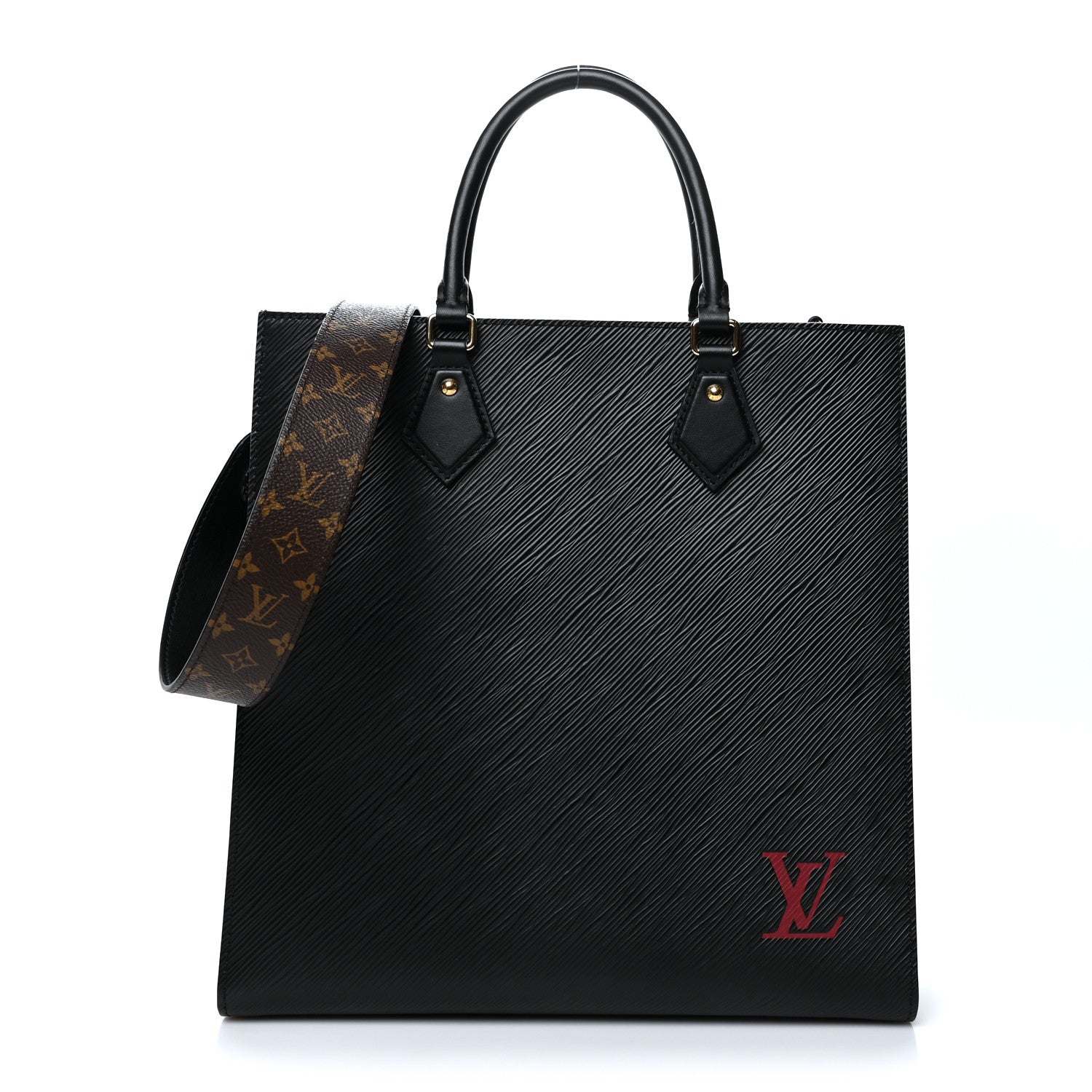Louis Vuitton Epi Sac Plat PM Black 1 of 9