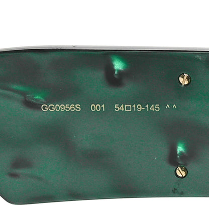 Gucci Acetate Square Frame Sunglasses GG0956S Green Black 6 of 7