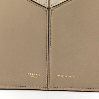 Celine Calfskin Bi-Color Medium Tri-Fold Bag Pale Beige 6 of 10
