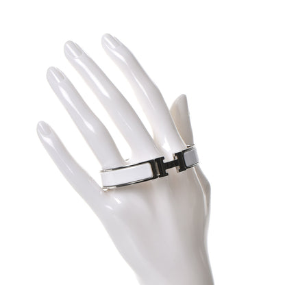 Hermes Enamel Narrow Clic Clac H Bracelet PM White 2 of 5