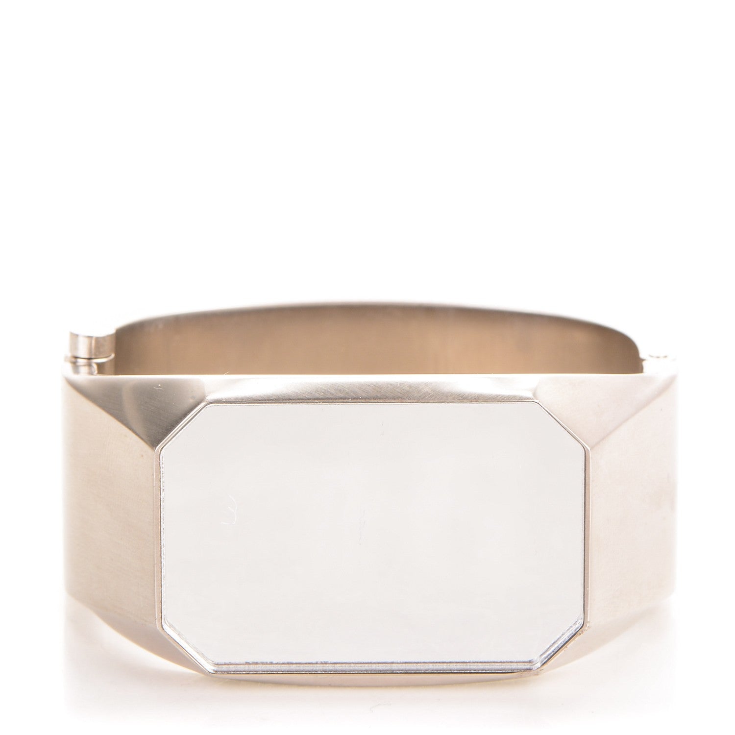 Chanel Metal CC Mirror Cuff Silver 1 of 4