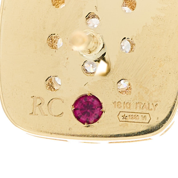 Roberto Coin 18K Yellow Gold Diamond Pois Moi Stud Earrings 4 of 5