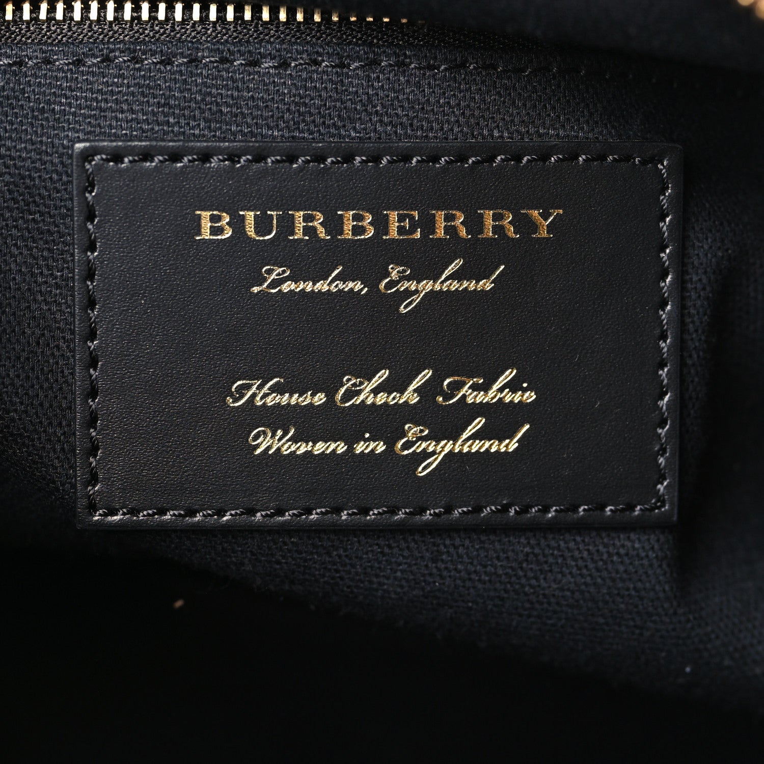 Burberry House Check Derby Calfskin Small Alchester Bowling Bag Honey Tan 6 of 9