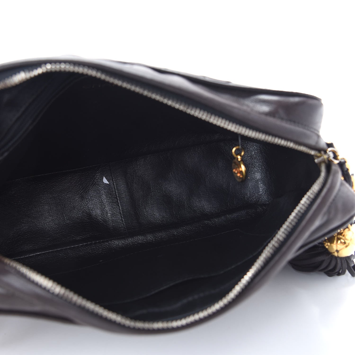 Chanel Lambskin Quilted Camera Case Dark Brown 5 of 12