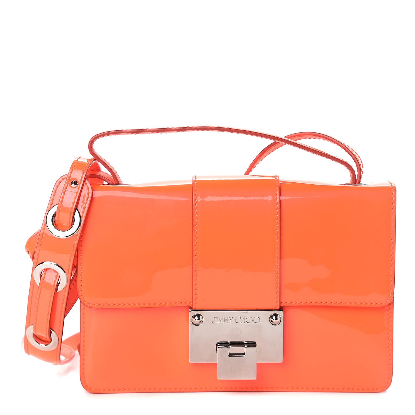 Patent Suede Rebel Crossbody Bag Orange