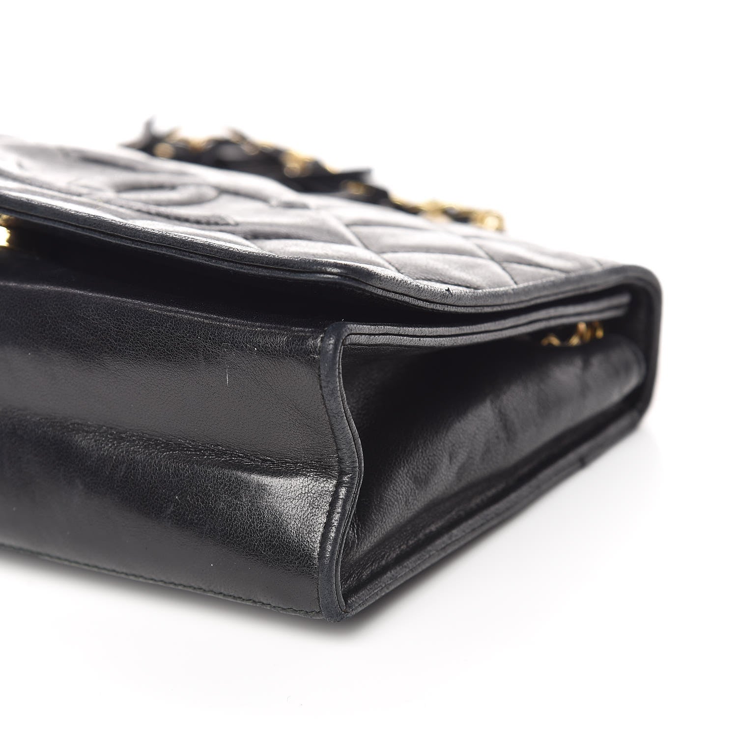 Chanel Lambskin Quilted Small Tassel Single Flap Black 11 of 12