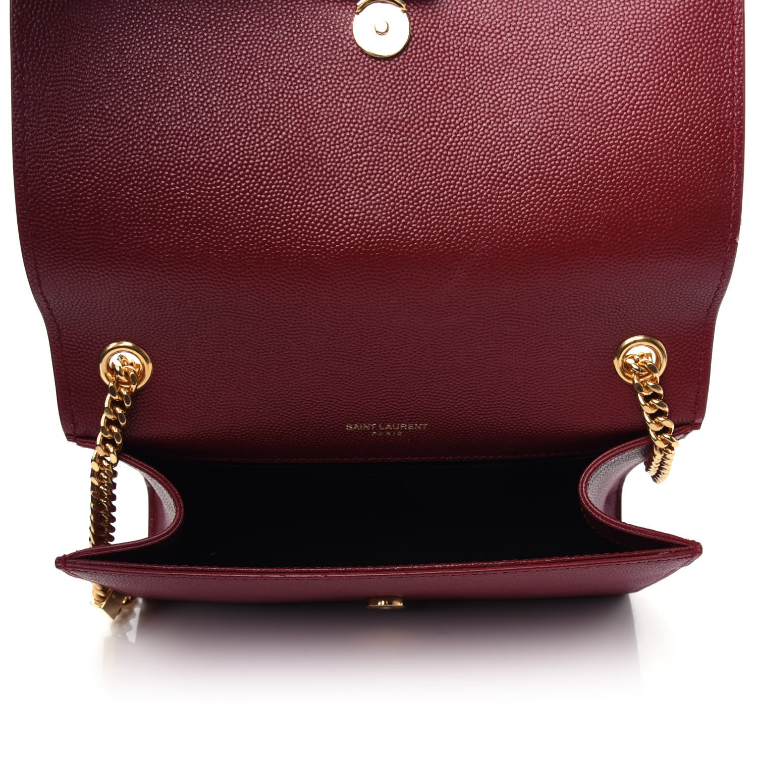 Saint Laurent Grain De Poudre Small Monogram Kate Satchel Rouge Eros 5 of 10