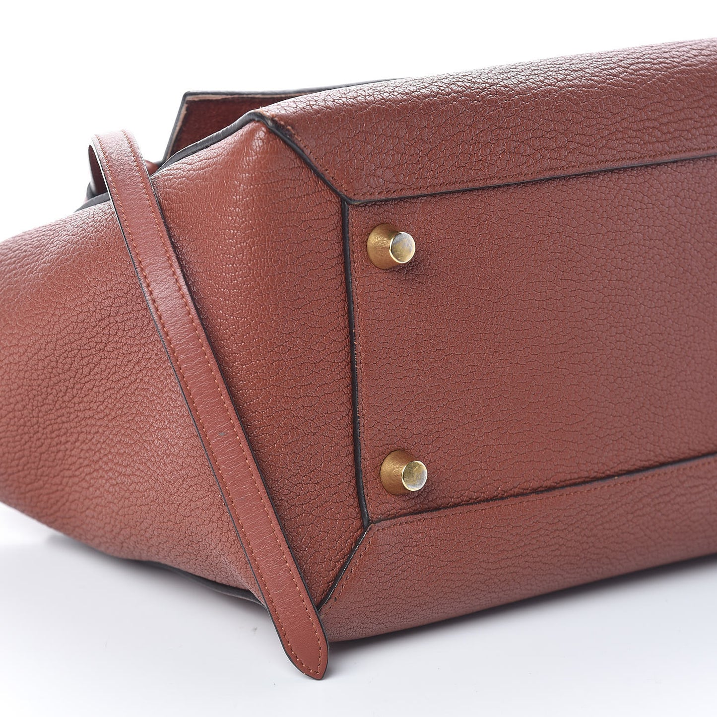 Goatskin Smooth Calfskin Mini Belt Bag Brick