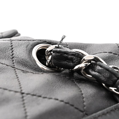 Chanel Lambskin Quilted Medium Chain Around Tote Black 10 of 12