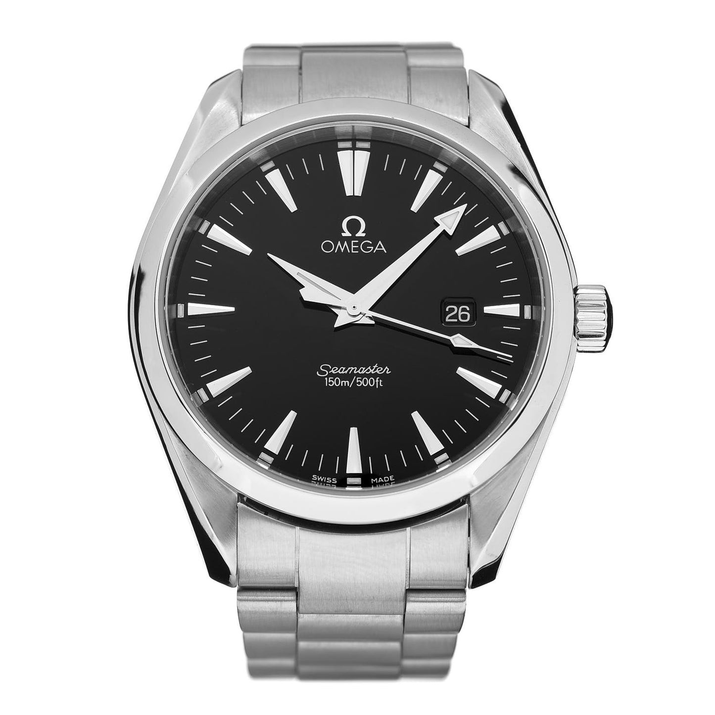 Stainless Steel 39mm Seamaster Aqua Terra Quartz Watch Black 2517.50