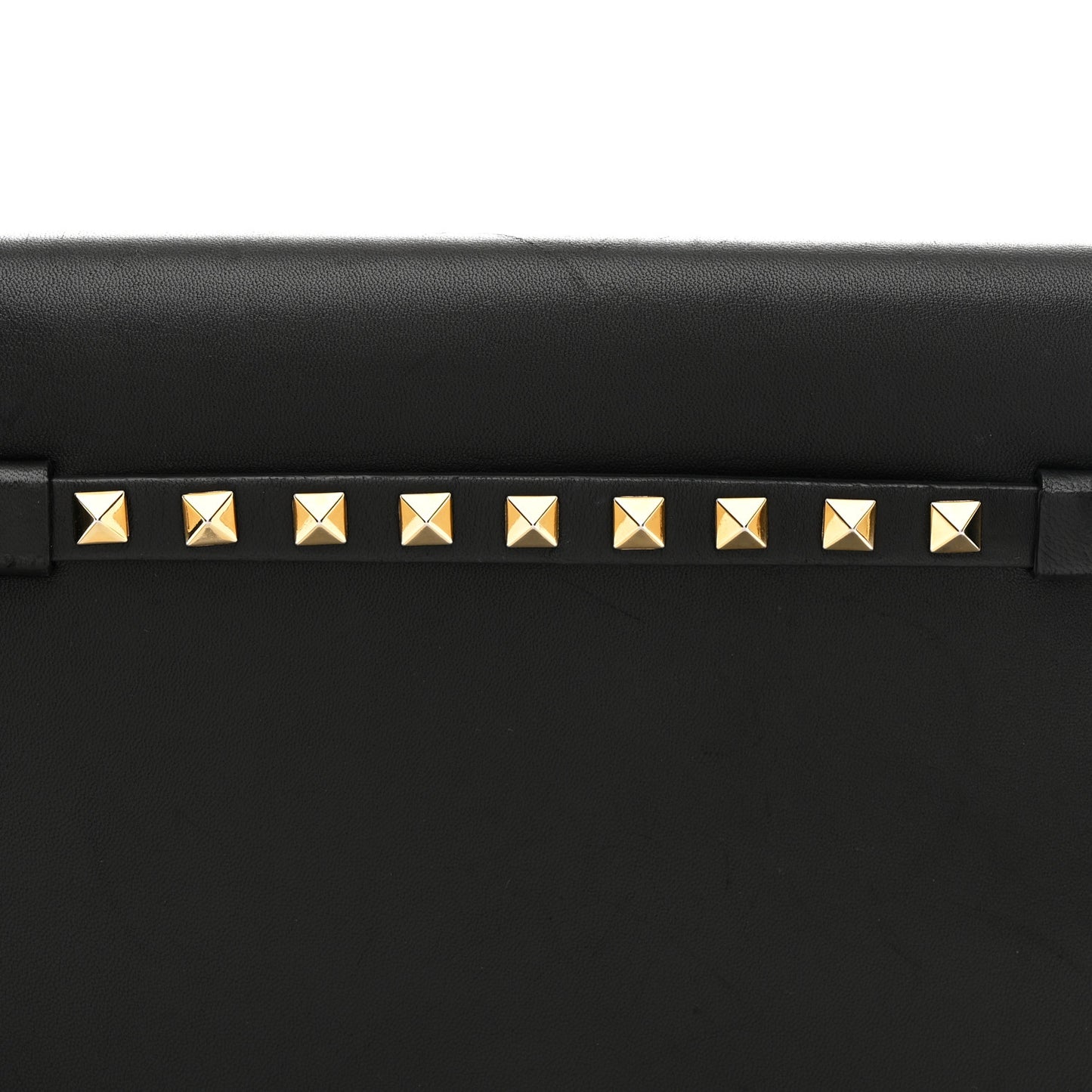 Nappa Rockstud Wristlet Clutch Black